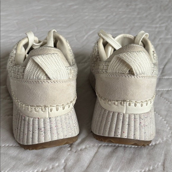 Universal Thread Woven Platform Sneakers Size 7 Cream - Picture 4 of 10